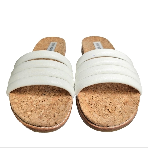 Steve Madden Women's Simple Minimal Neutral White Drips Sandals - Size 9.5 - Picture 2 of 10